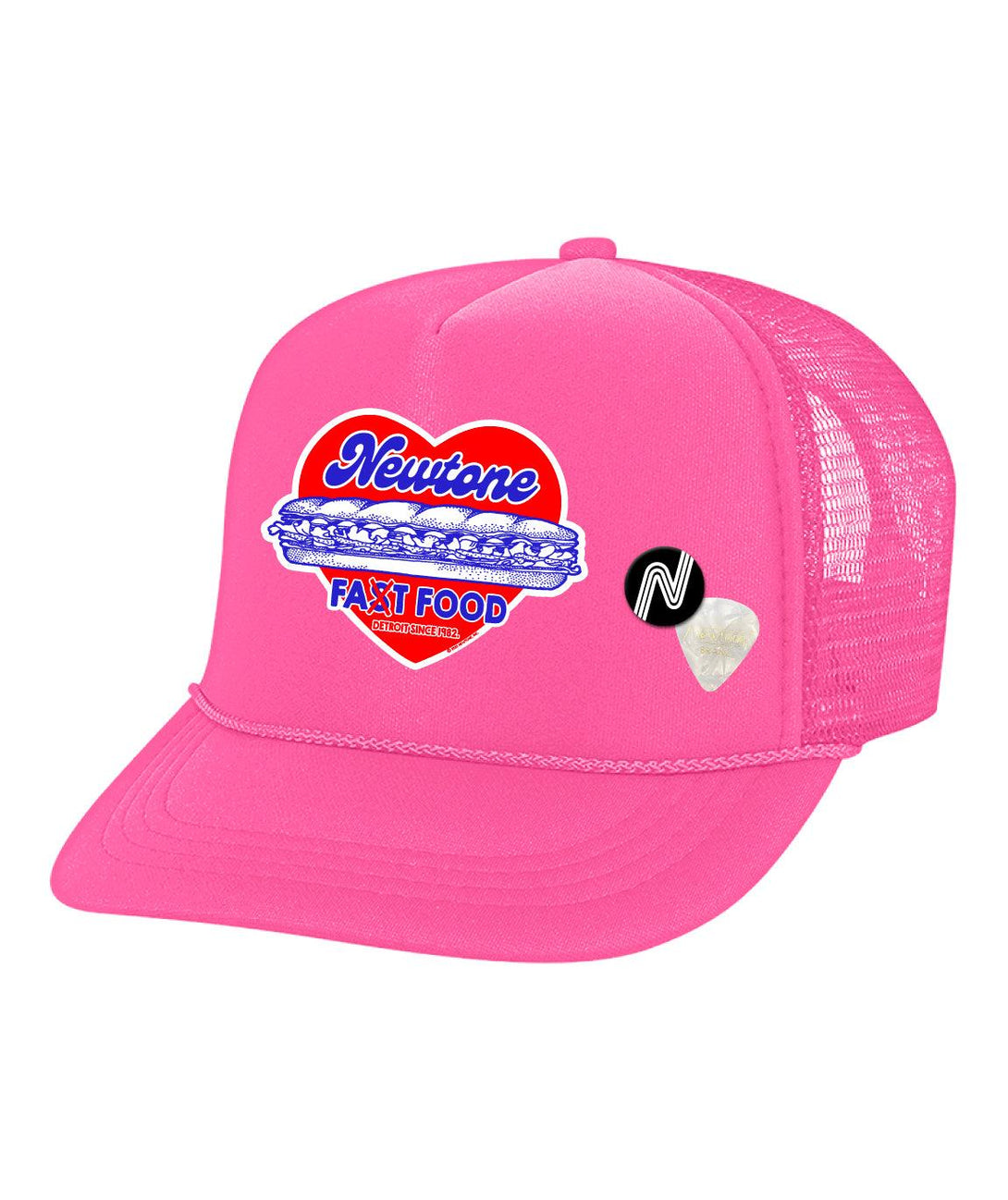 Casquette toper fuschia "FOOD SS24" - Newtone