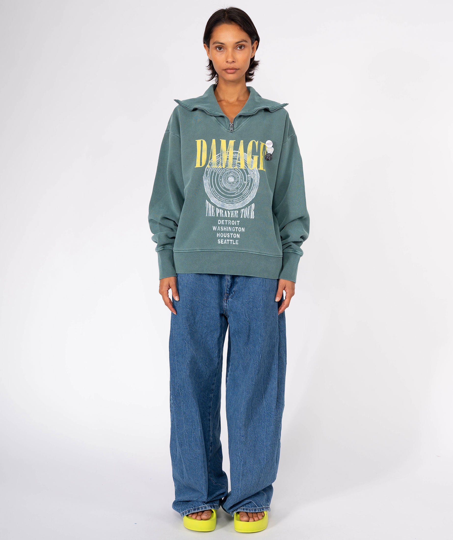 Sweatshirt driver forest "DAMAGE"