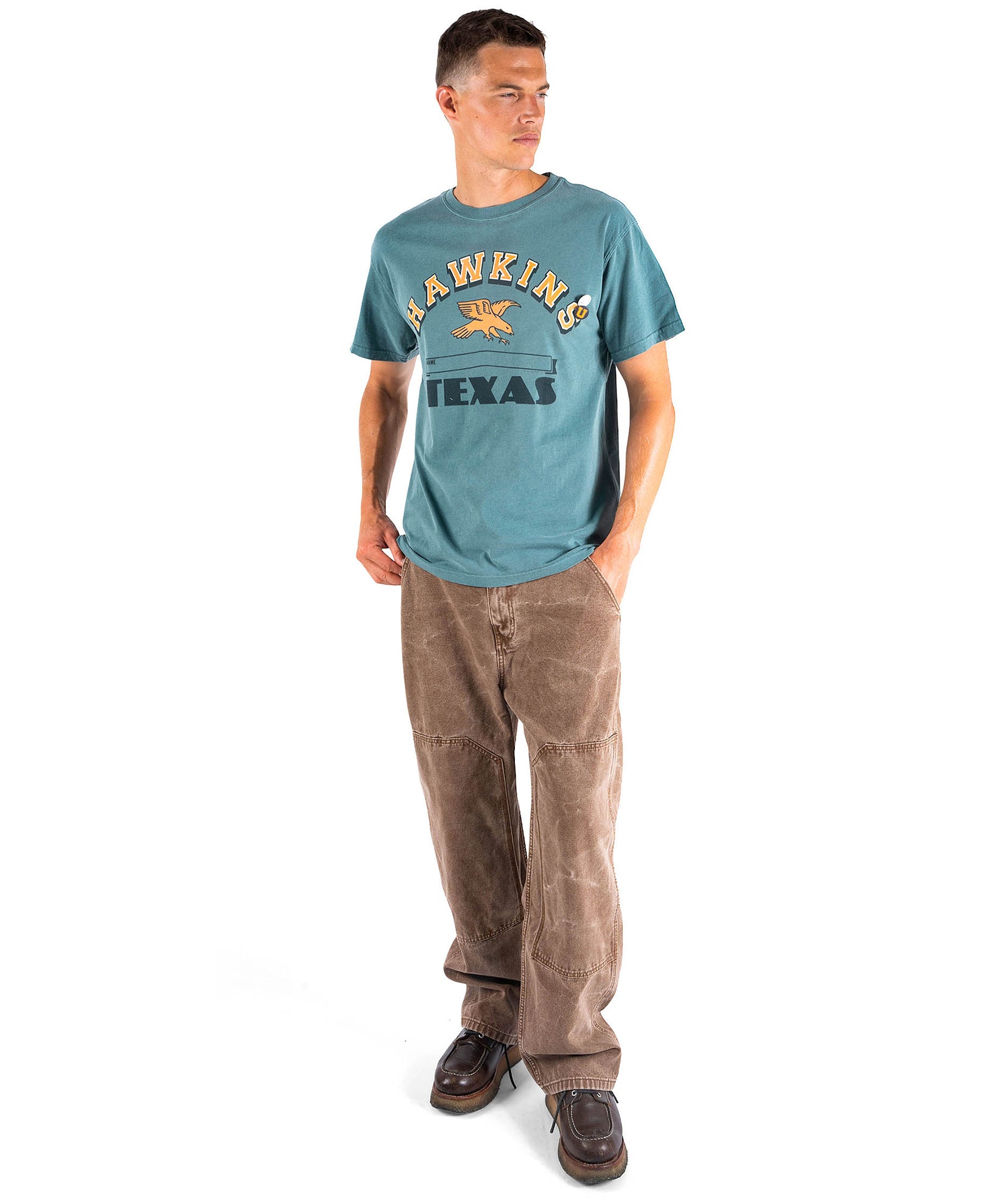 Tee shirt trucker forest "HAWKINS"