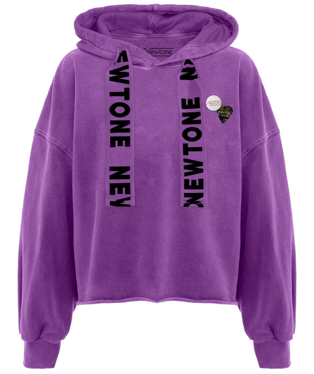 Hoodie crop bloomer purple "BLEED" - Newtone