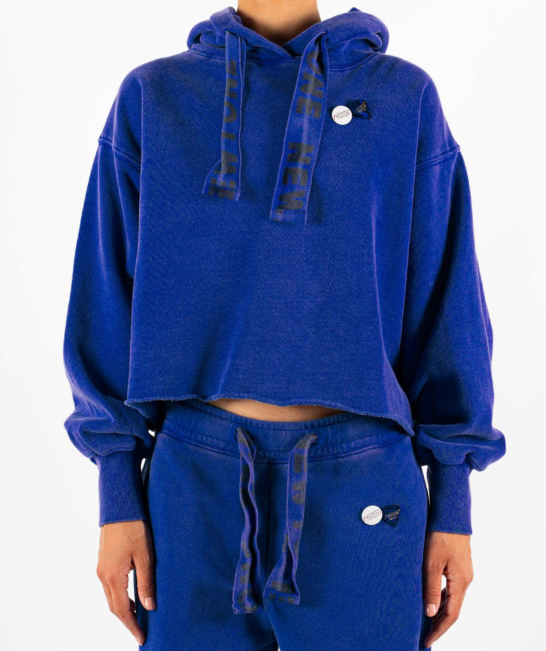 Hoodie crop bloomer royal "BLEED" - Newtone