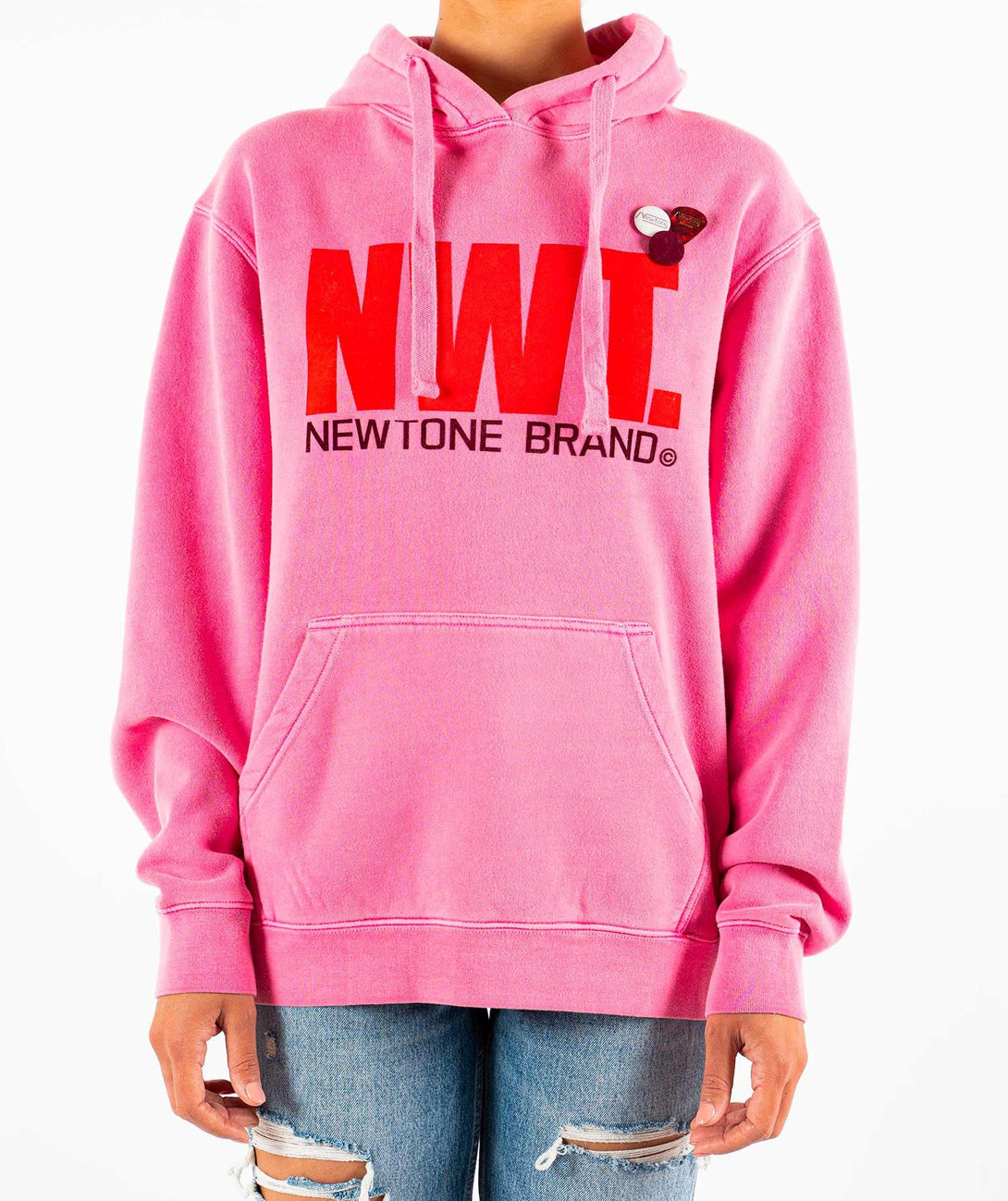 Hoodie jagger fuschia "BRAND FW23" - Newtone