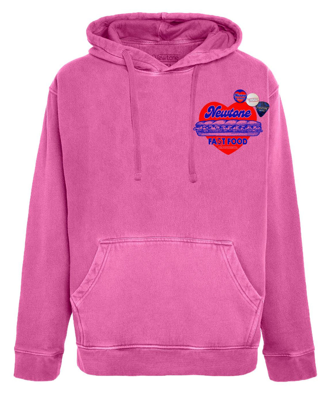 Hoodie jagger fuschia "JUNK" - Newtone