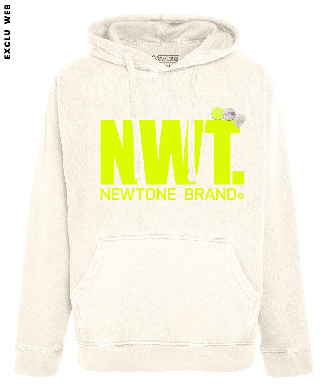 Hoodie jagger natural néon yellow "BRAND SS24" - Newtone