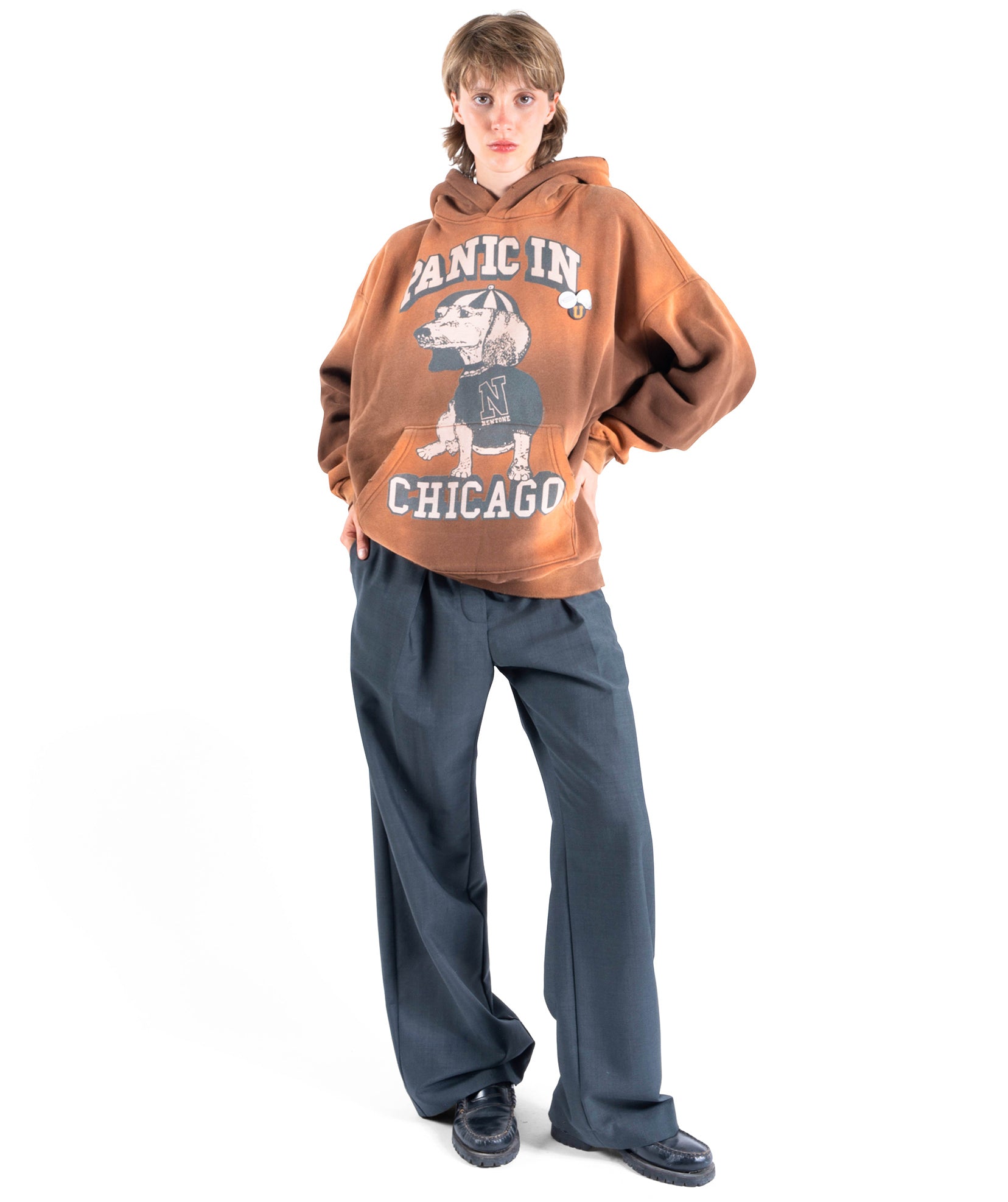 Hoodie skyler vintage brown "CHICAGO"