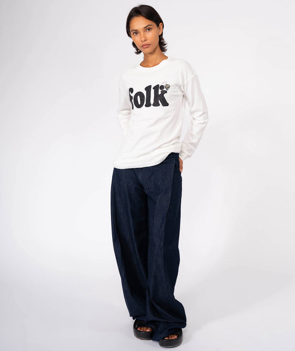 Tee shirt hunter dirty white "FOLK"