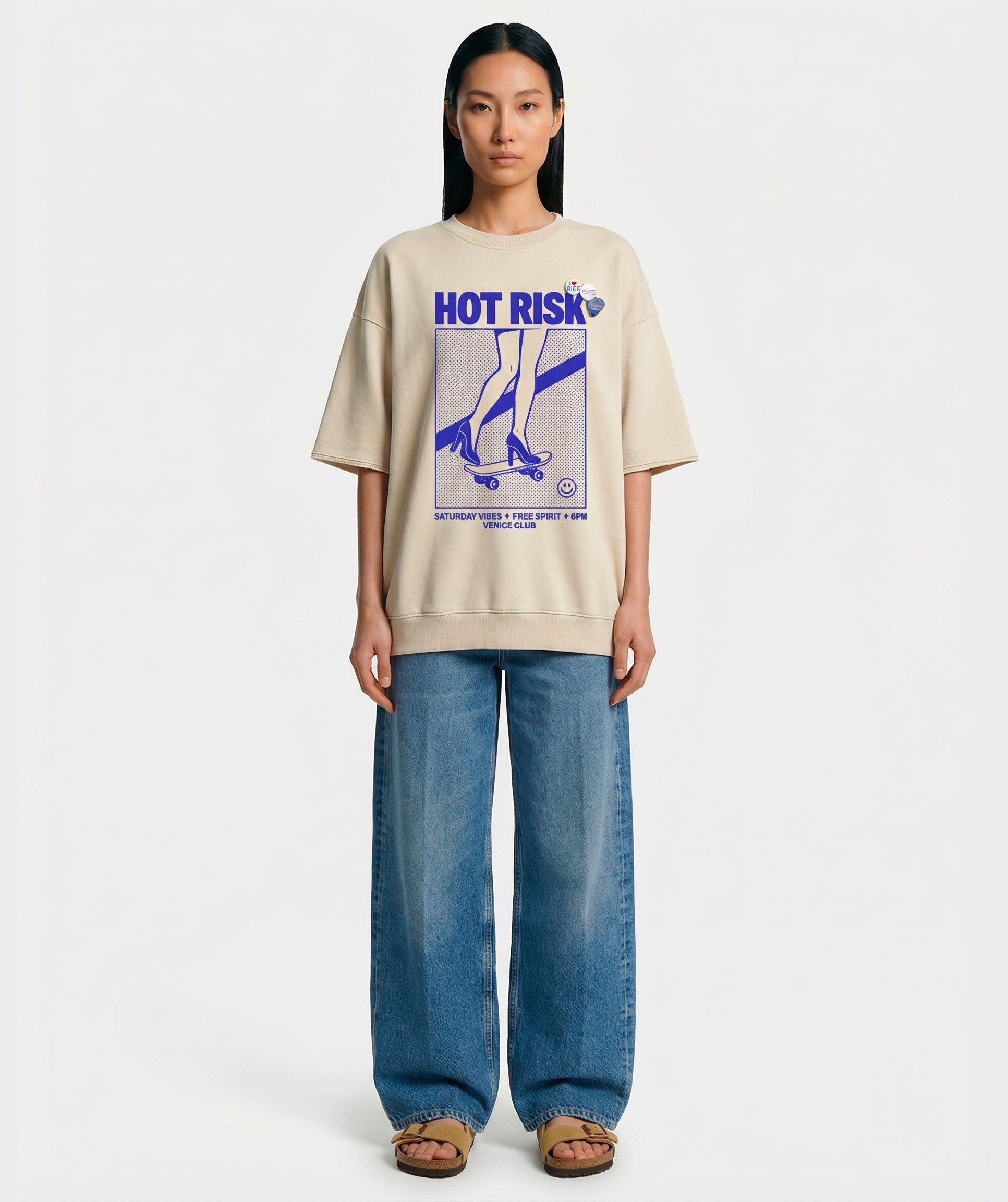 Sweatshirt linder natural "RISK"