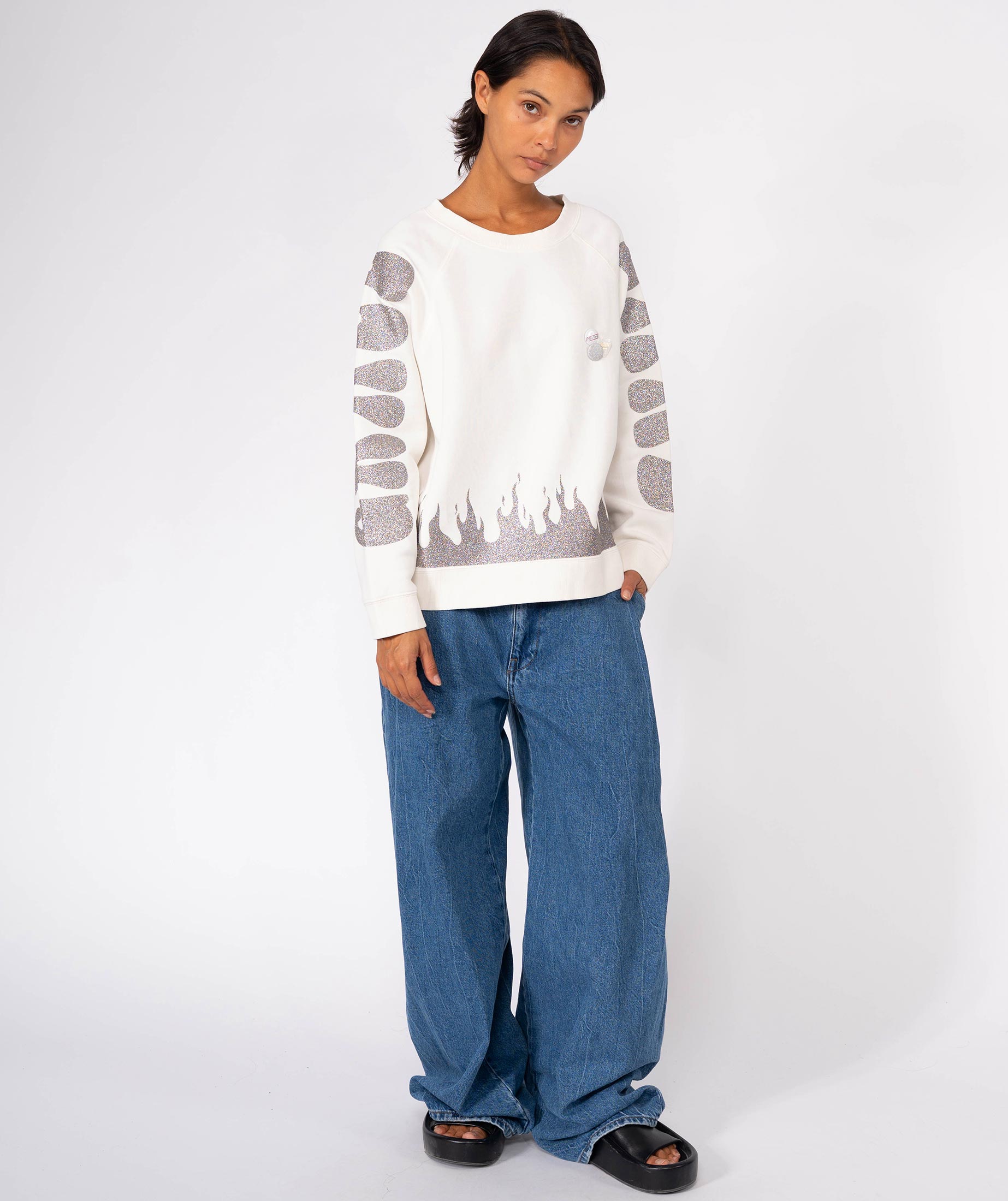 Sweatshirt egger dirty white "GRACELAND"