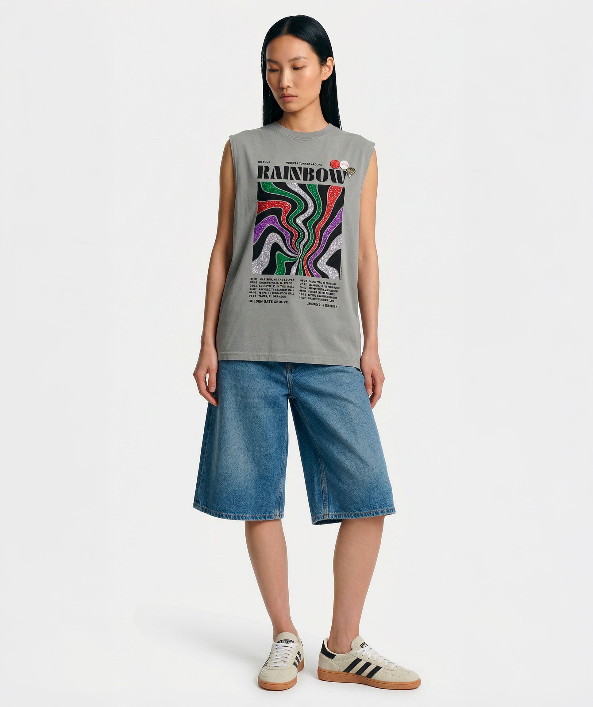 Tee shirt biker grey "GOLDEN"