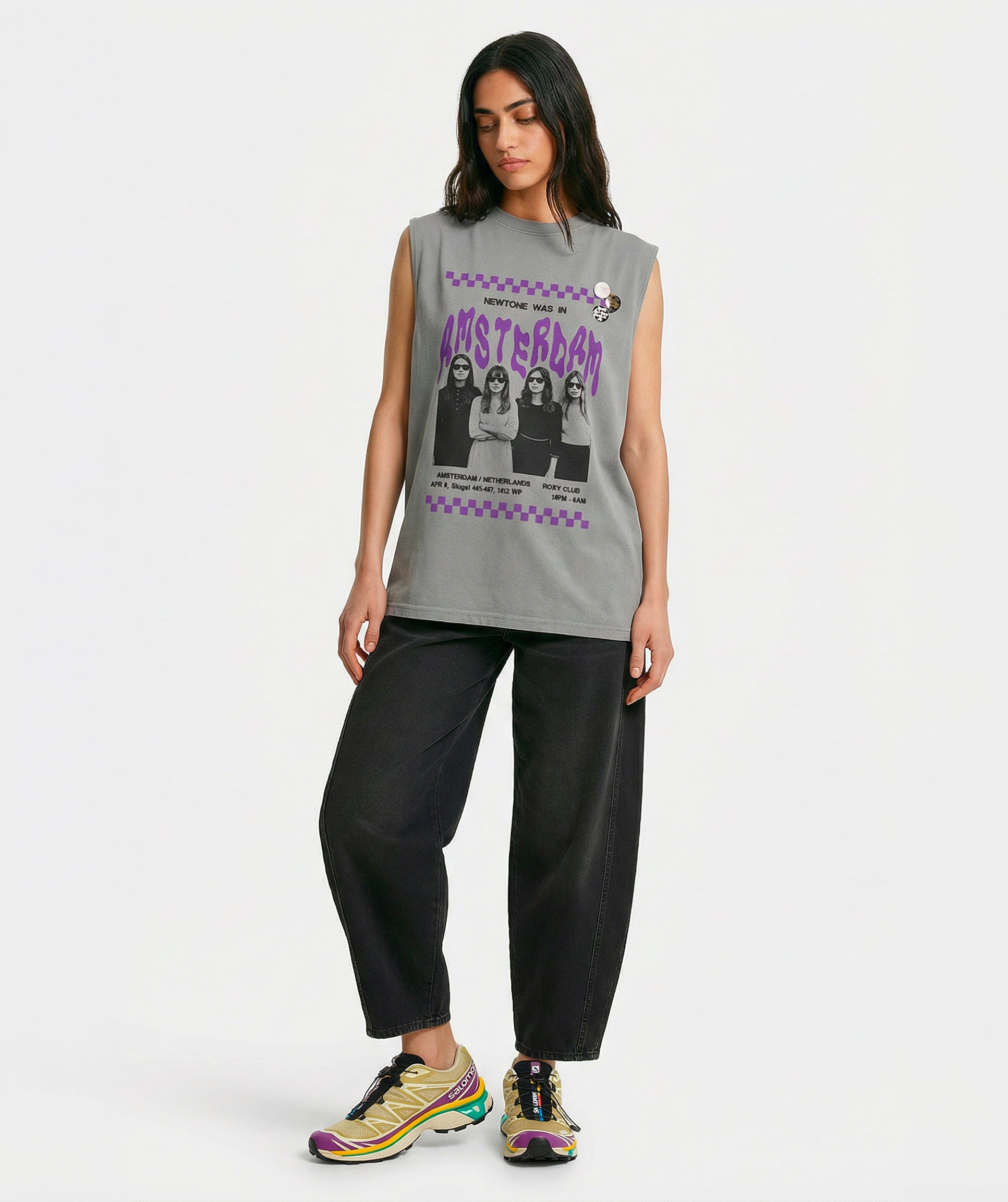 grey TOWN" Biker T-Shirt