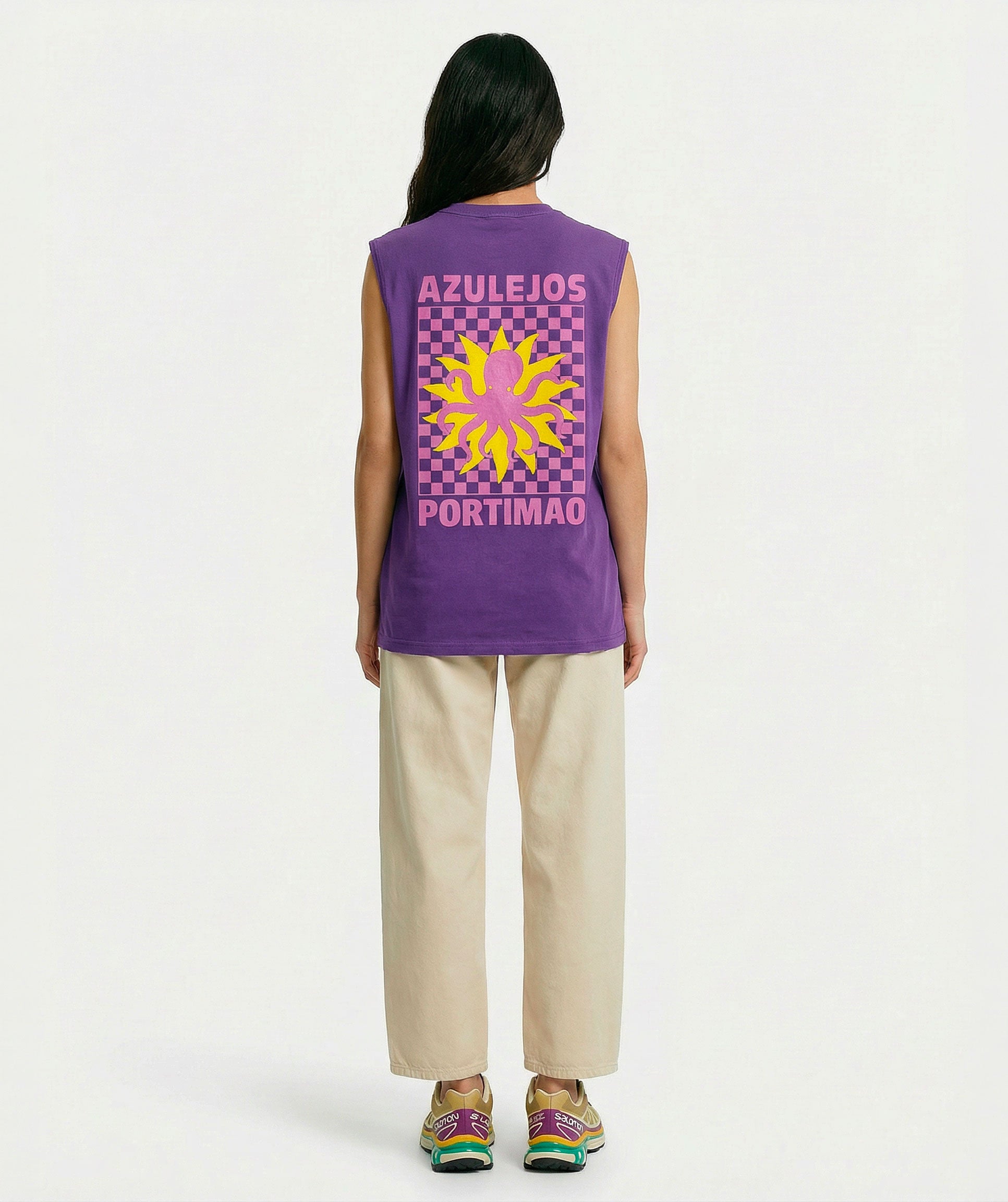 Biker T-shirt purple "AZUL"