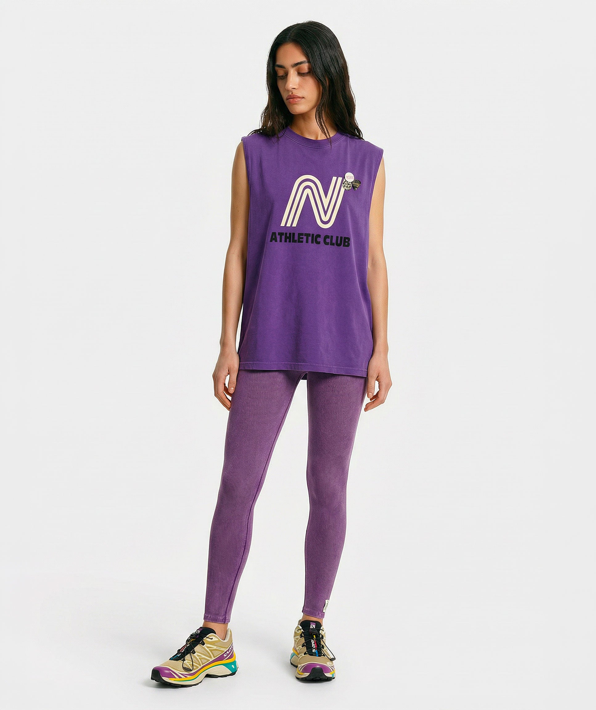 Biker T-shirt purple "CLUB"