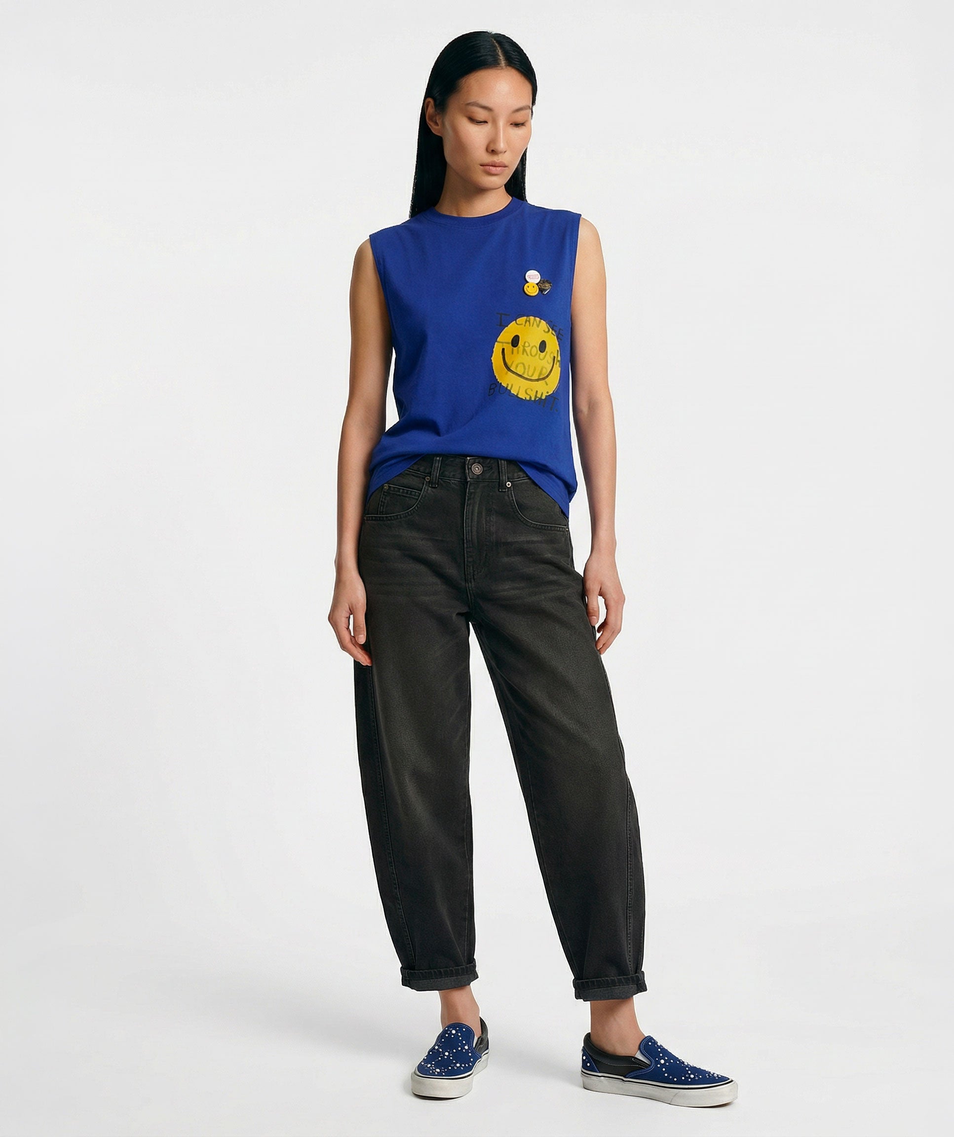 Tee shirt biker royal "BULLSHIT"