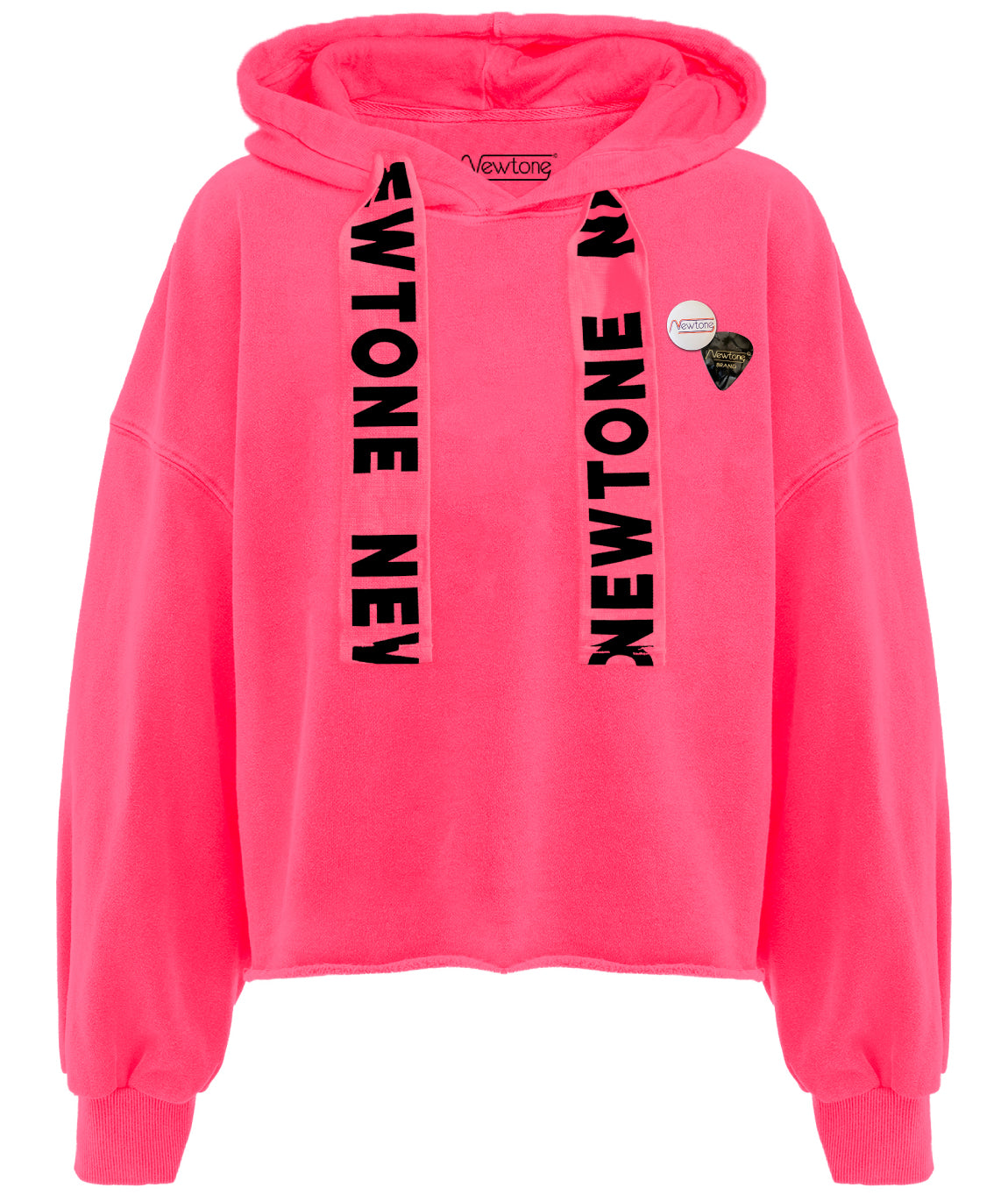 Hoodie crop bloomer neon pink "BLEED"
