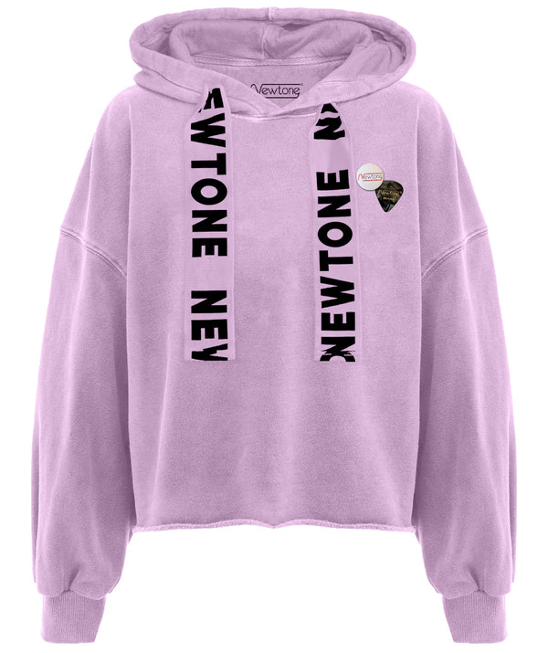 Hoodie crop bloomer lilac "BLEED"