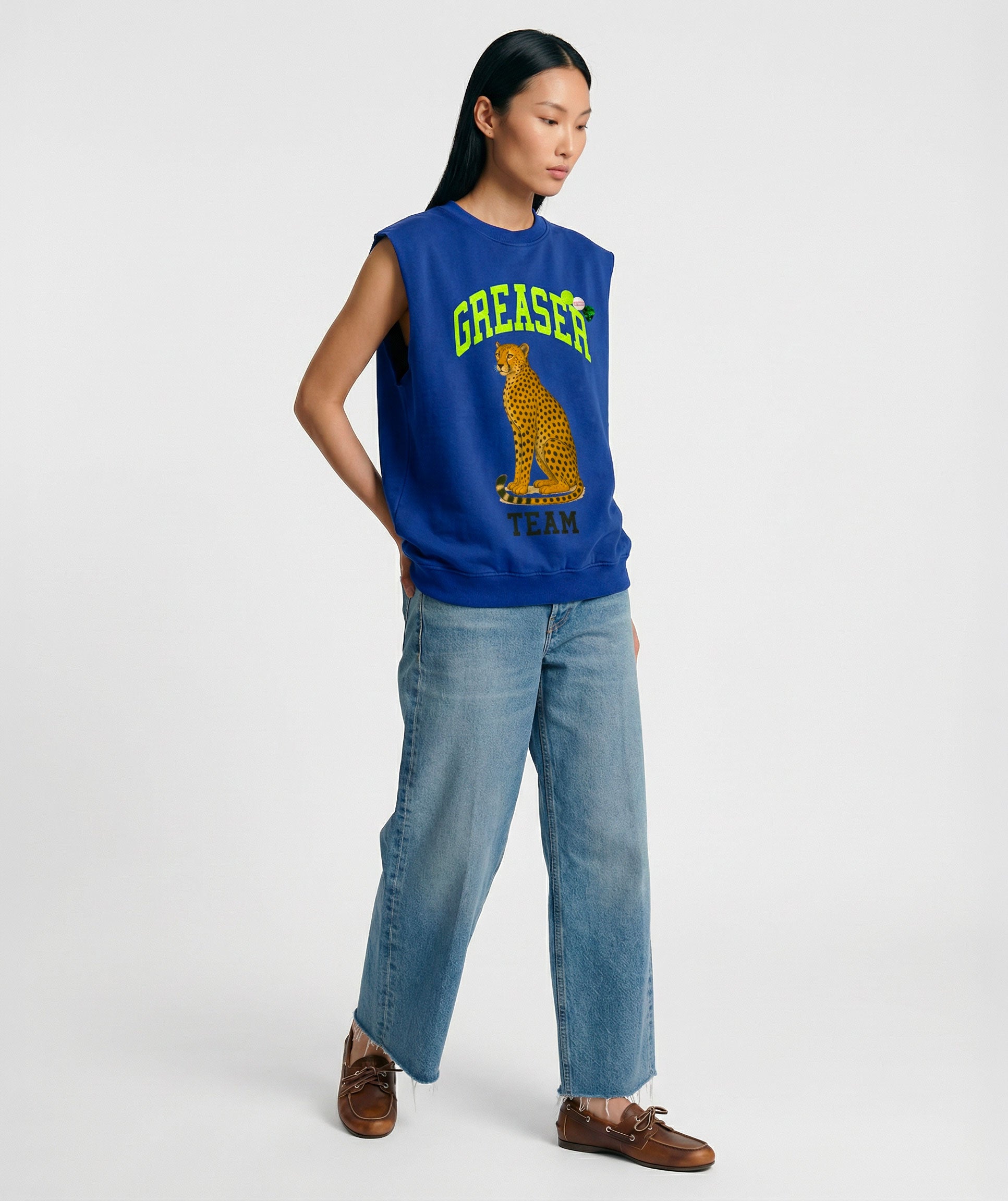 Sweatshirt bolster royal "GREASER"