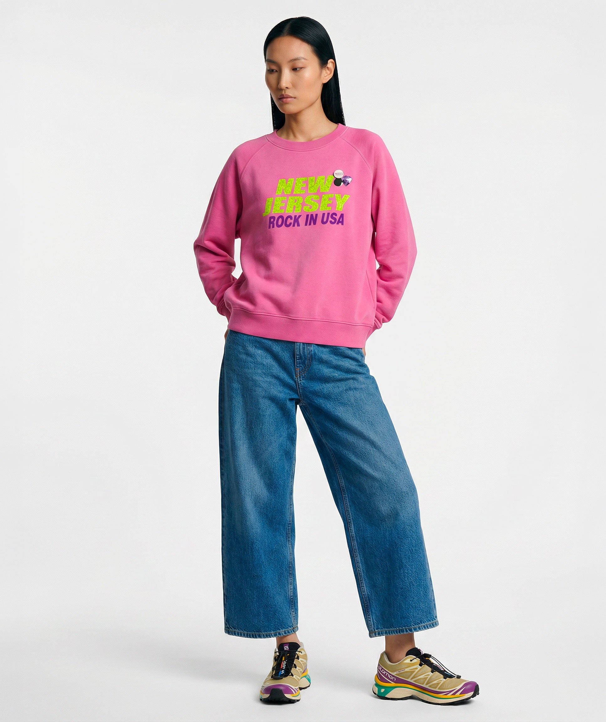 fuschia CITY SS25" sweatshirt