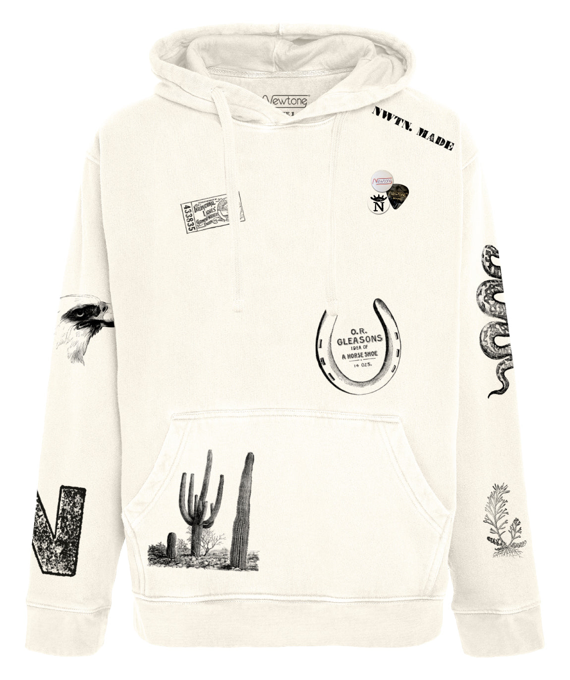 Hoodie jagger natural "STAMP"