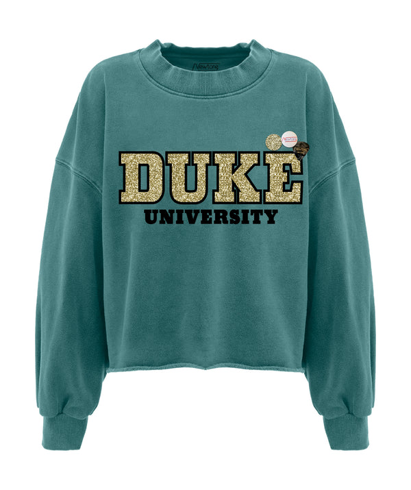 Sweatshirt crop porter forest "UNIVERSITY"