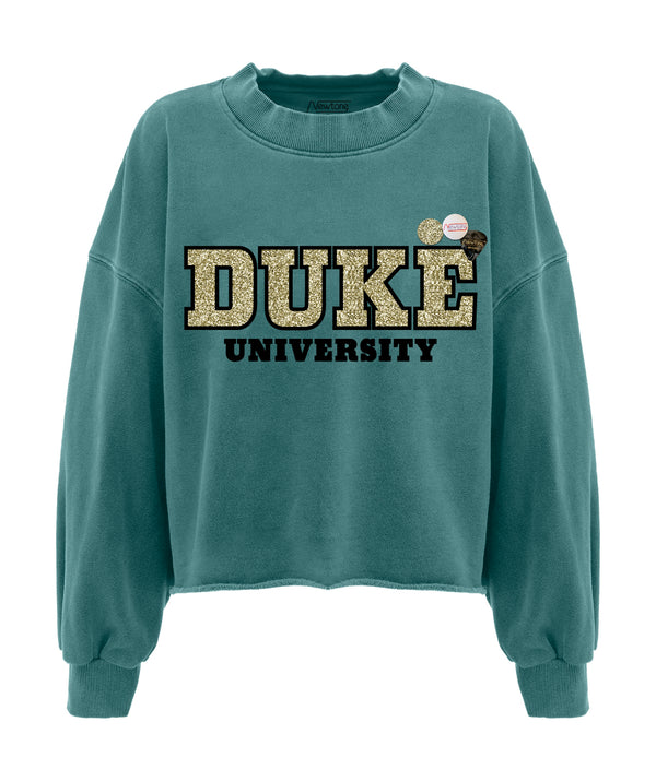 Sweatshirt crop porter forest "UNIVERSITY"