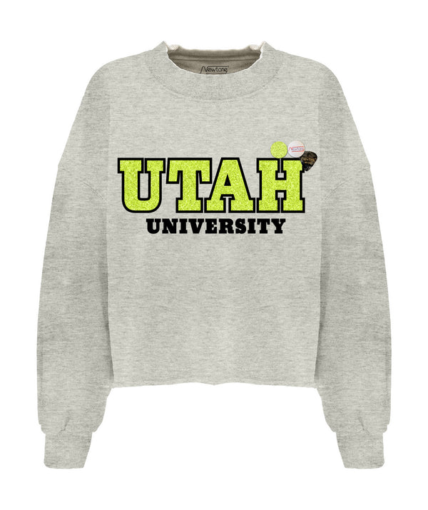 Sweatshirt crop porter elephant "UNIVERSITY"