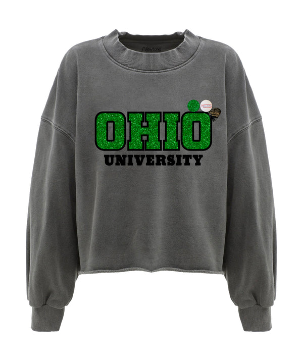 Sweatshirt crop porter pepper "UNIVERSITY"