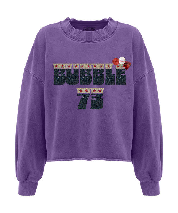 Sweatshirt crop porter grape "BUBBLE"