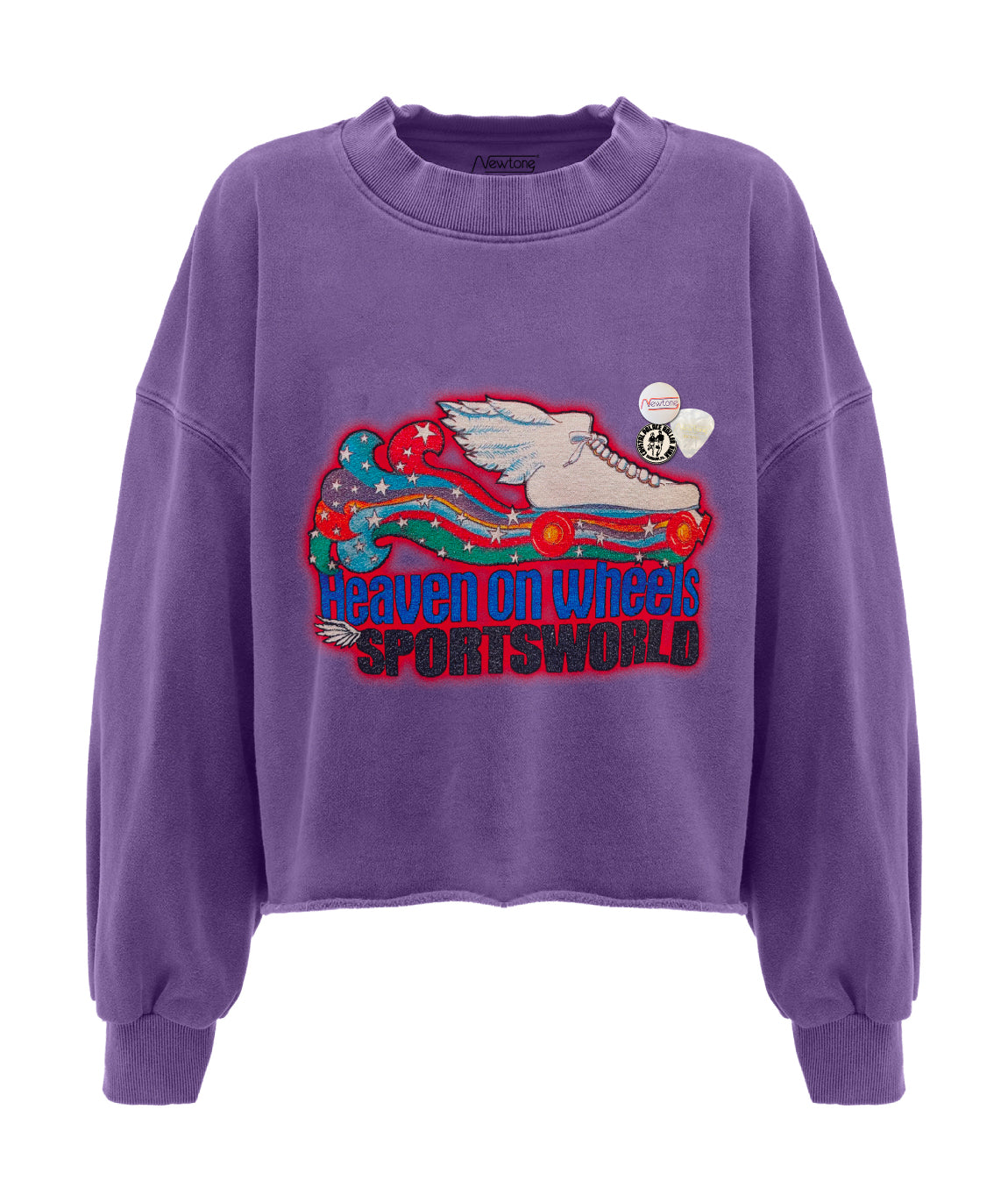 Sweatshirt crop porter grape "HEAVEN"