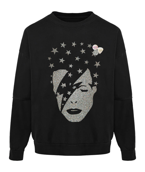 Sweatshirt roller night "SINGER" - David Bowie