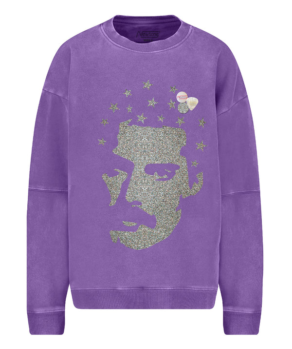 Sweatshirt roller purple "SINGER"