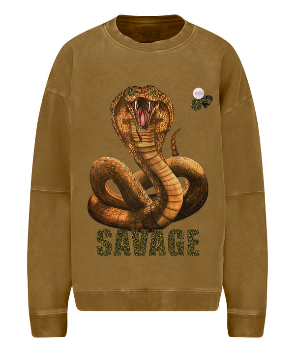 Sweatshirt roller havane "SAVAGE"