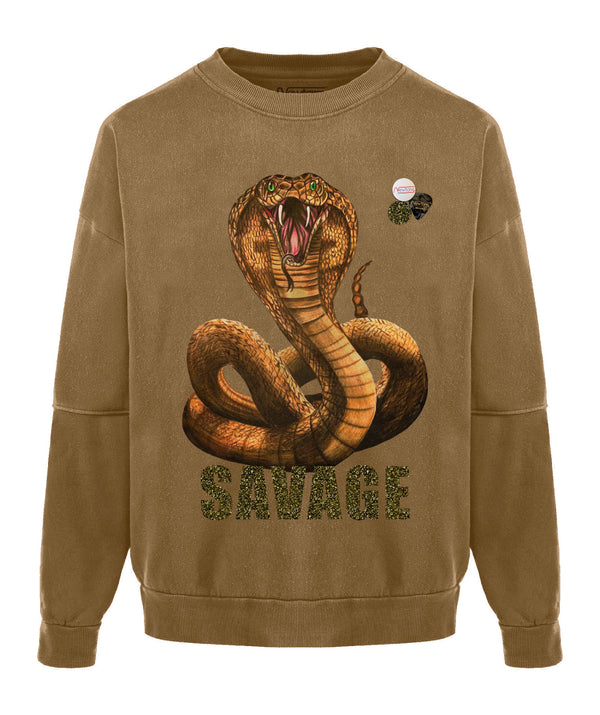 Sweatshirt roller havane "SAVAGE"