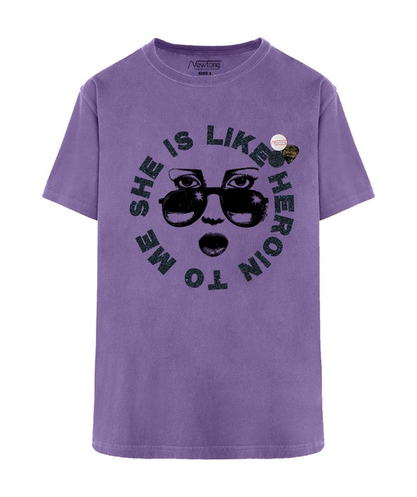 Tee shirt trucker grape "HEROIN"