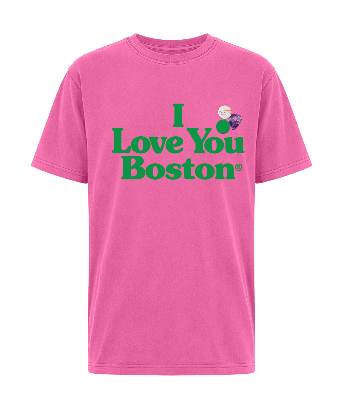 fuschia SOUVENIR" Trucker T-shirt