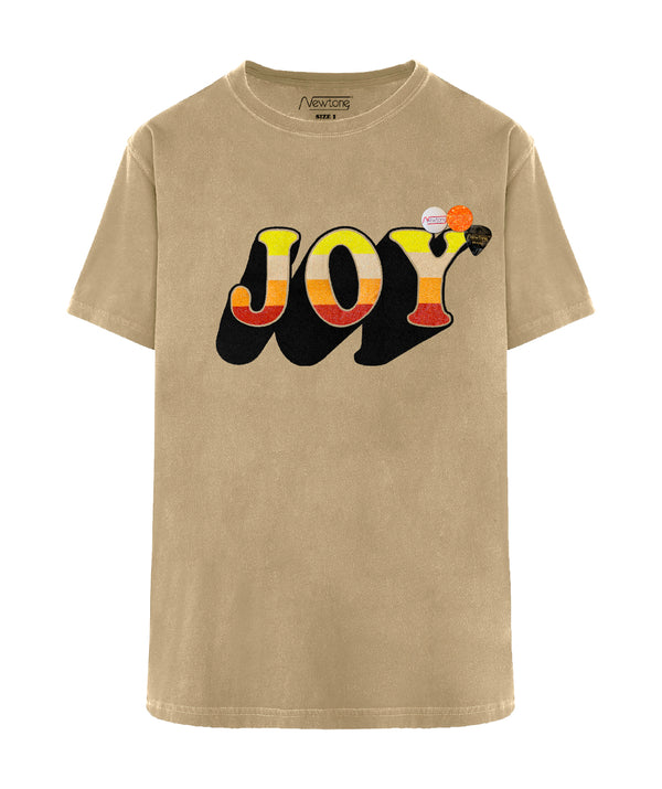 Tee shirt trucker irish cream "JOY FW24"