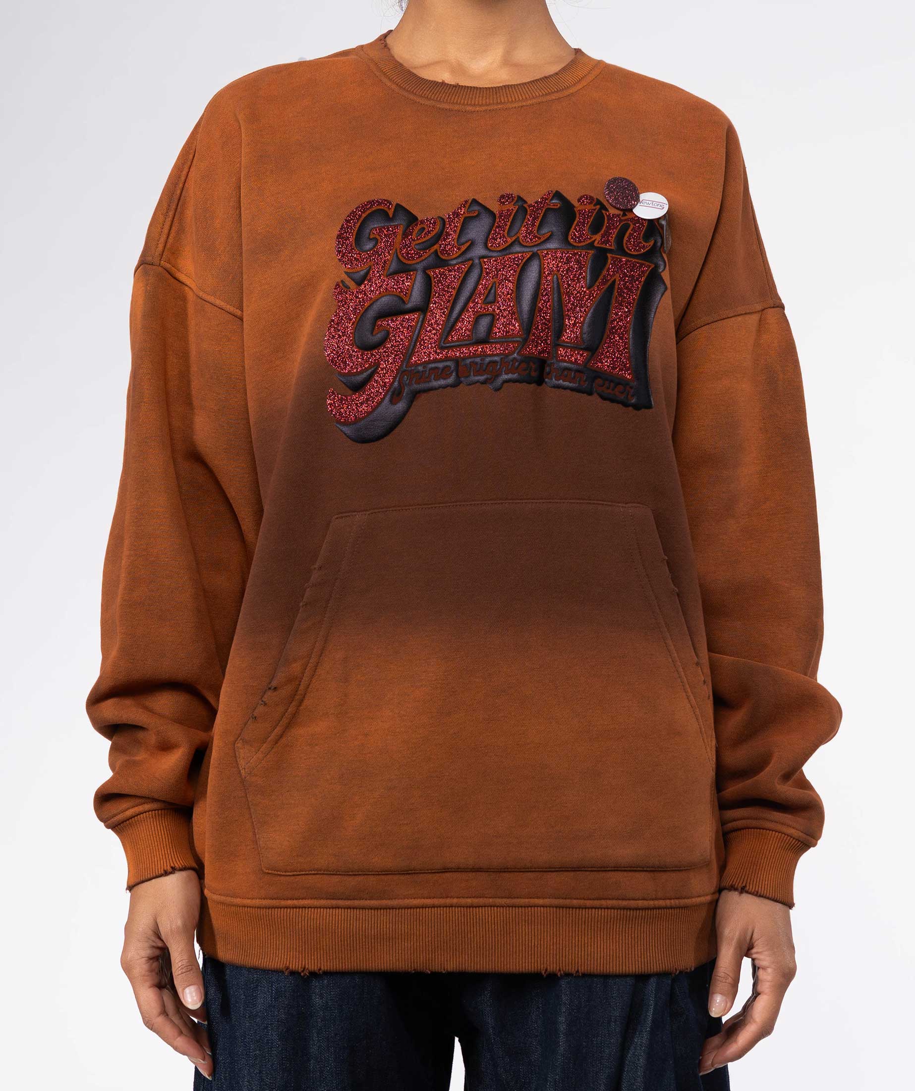 Sweatshirt piper vintage brown "BRIGHTER"