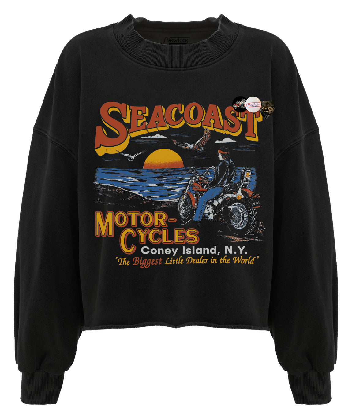 Sweatshirt crop porter night "SEACOAST"