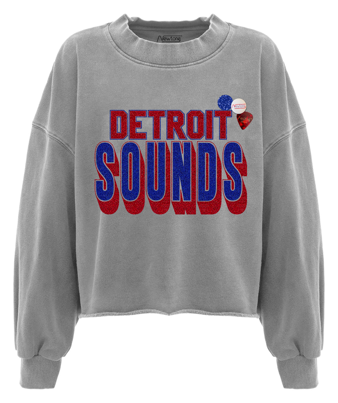 Sweatshirt crop porter grey "SONG"