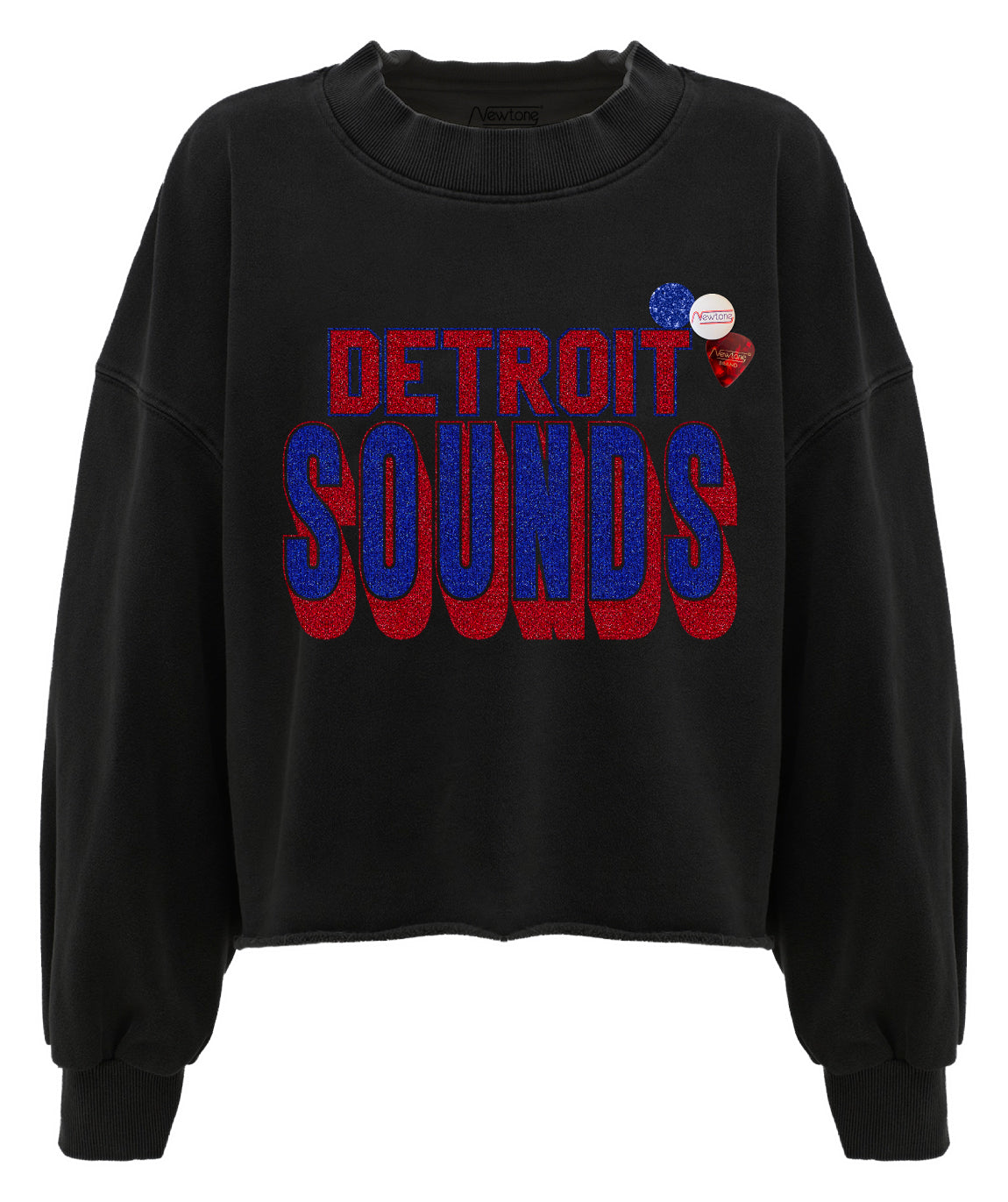 Sweatshirt crop porter night "SONG"