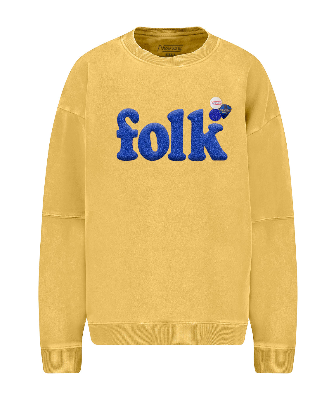 FOLK" roller mustard sweatshirt