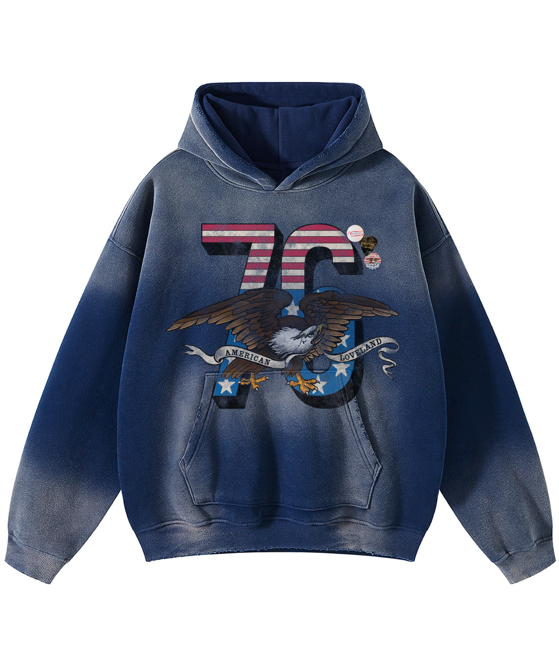 Hoodie skyler vintage blue "LOVELAND"