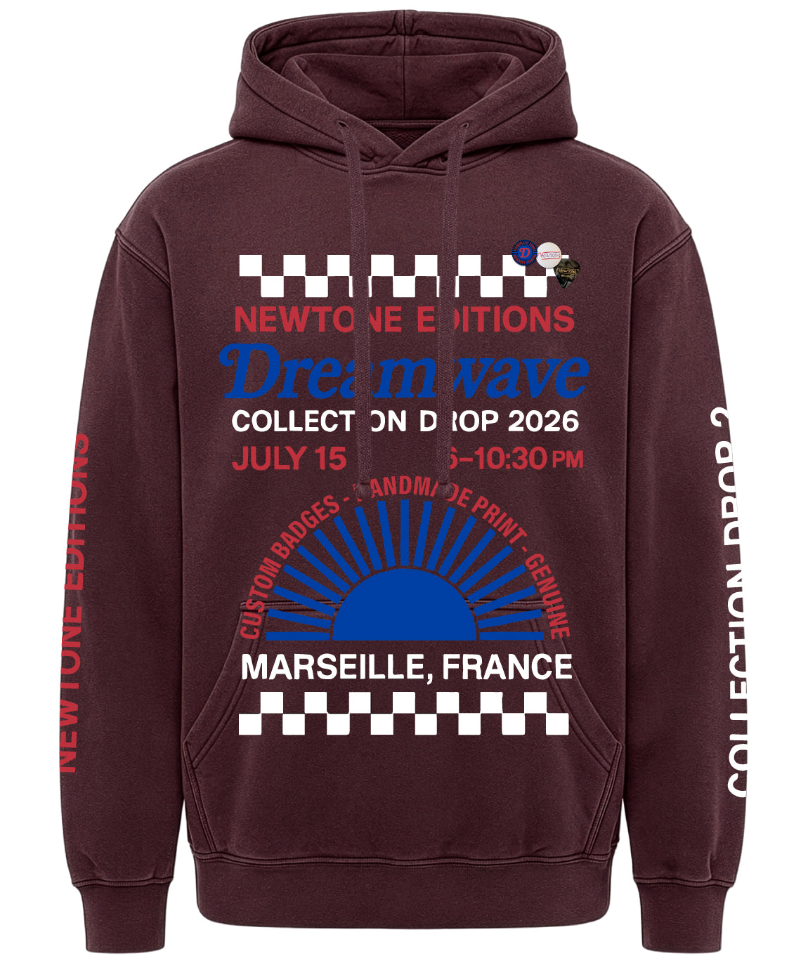 Hoodie jagger wine "DREAMWAVE"