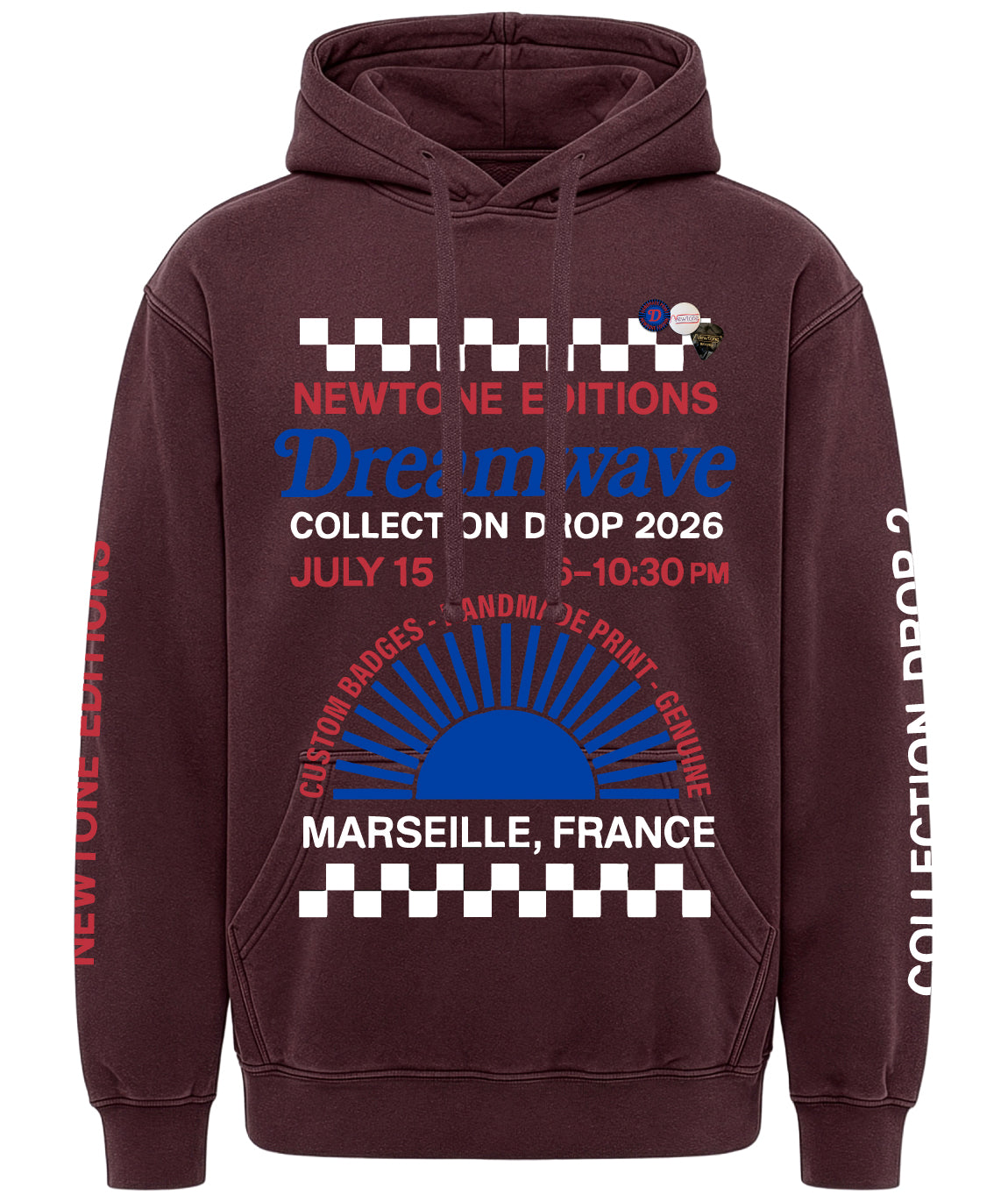 Hoodie jagger wine "DREAMWAVE"