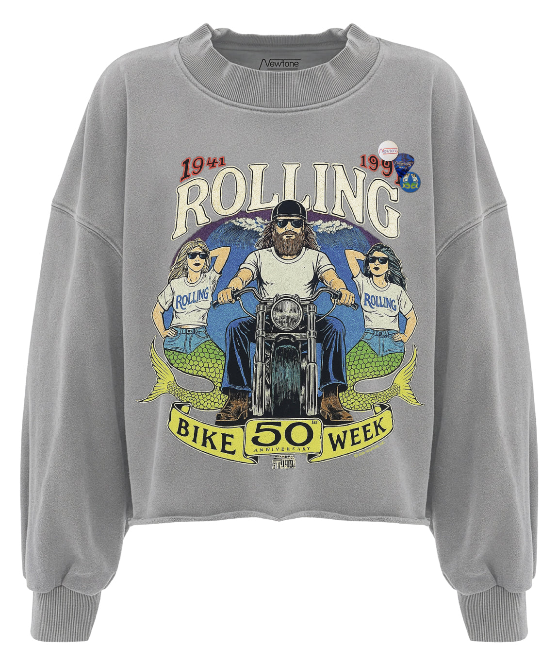 Sweatshirt crop porter grey "ANNIVERSARY"