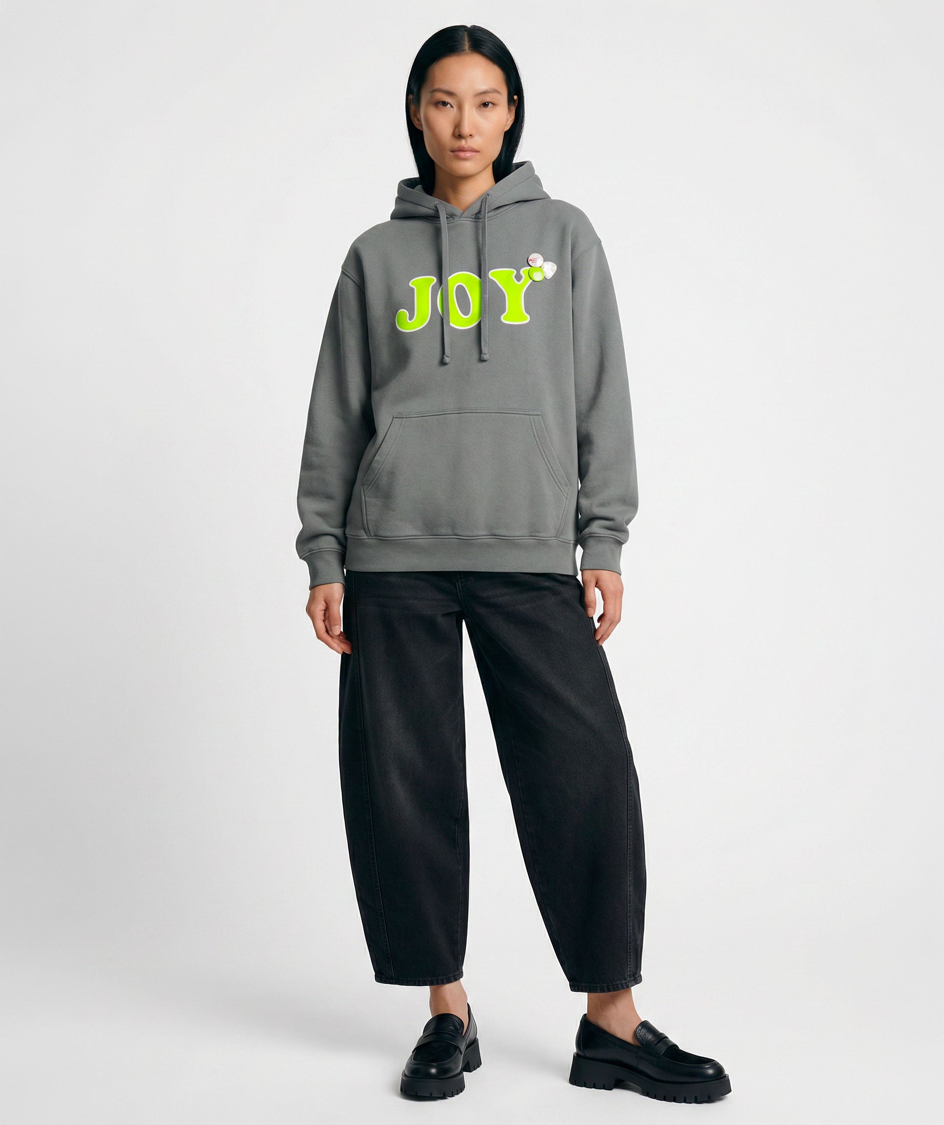 Hoodie jagger grey "JOY"