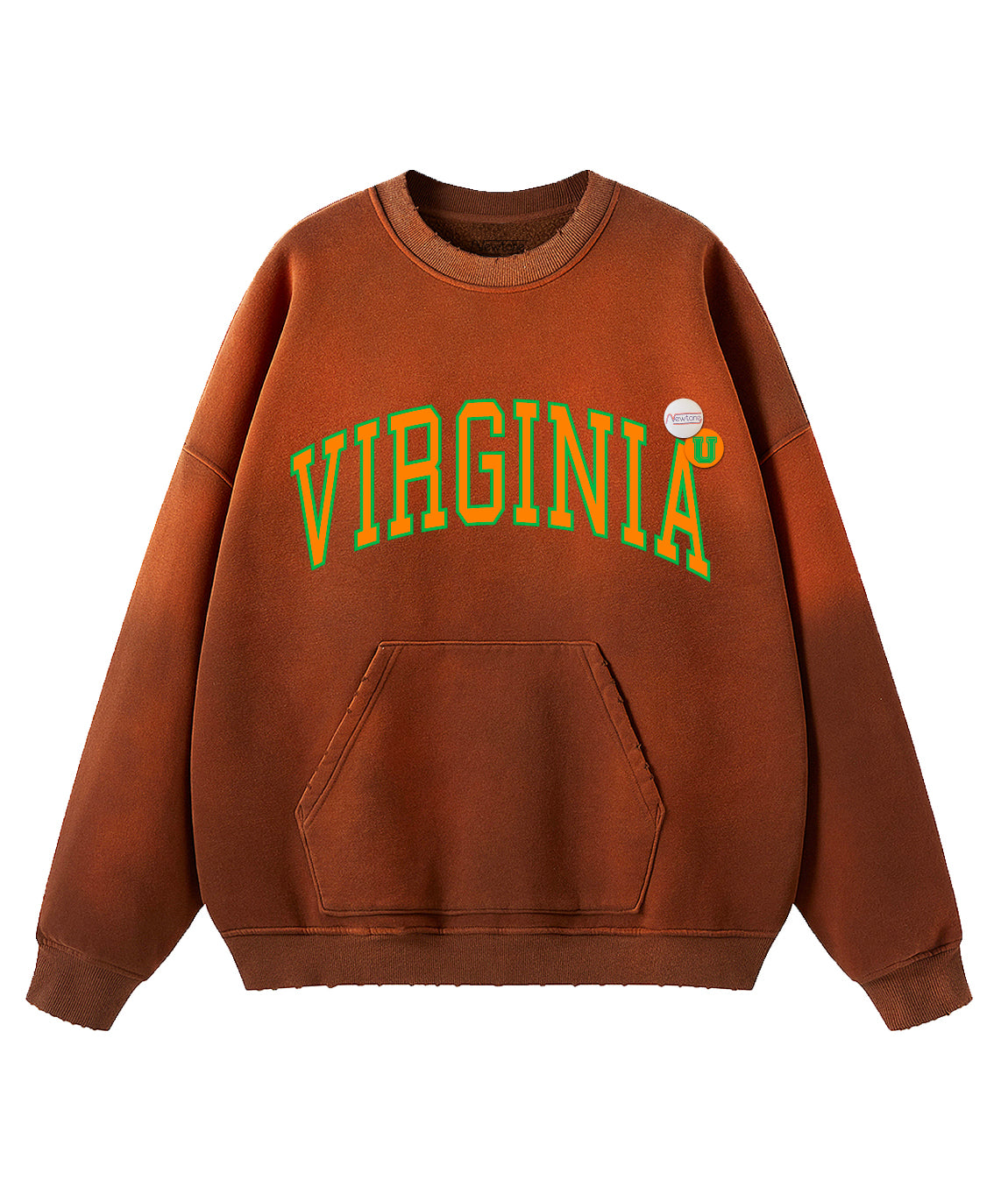 Sweatshirt piper vintage brown "VIRGINIA"