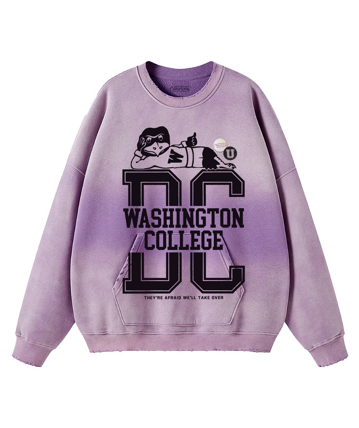 Sweatshirt piper vintage purple "WASHINGTON"