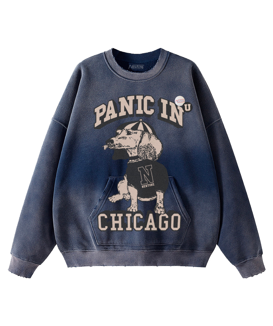 Sweatshirt piper vintage blue "CHICAGO"