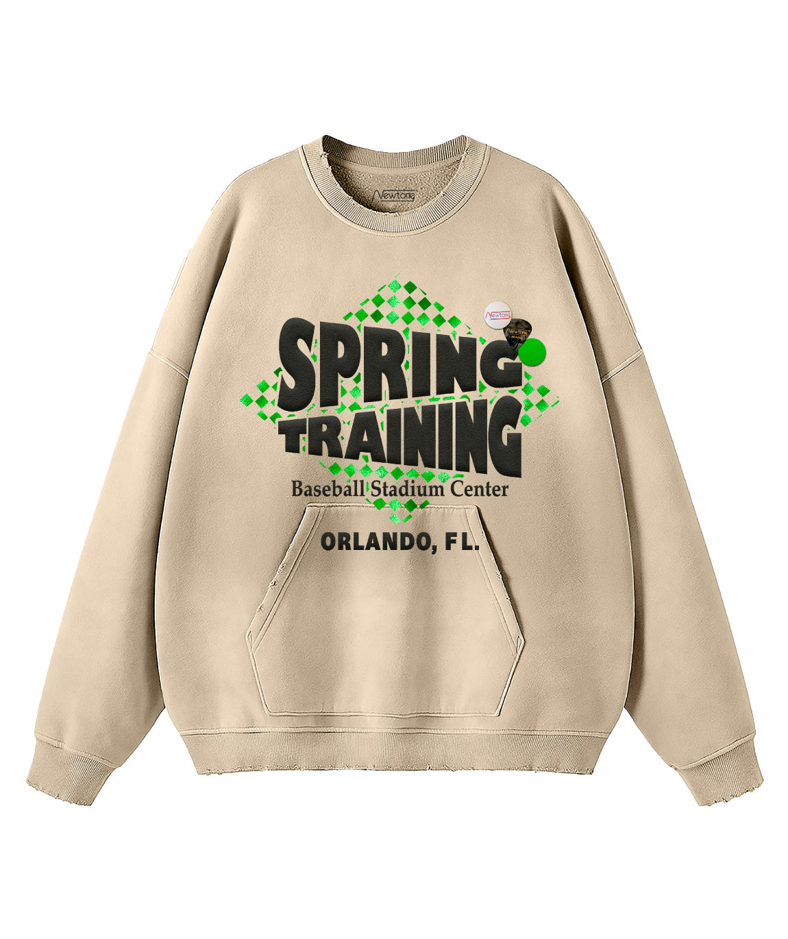 Sweatshirt piper vintage natural "TRAINING"