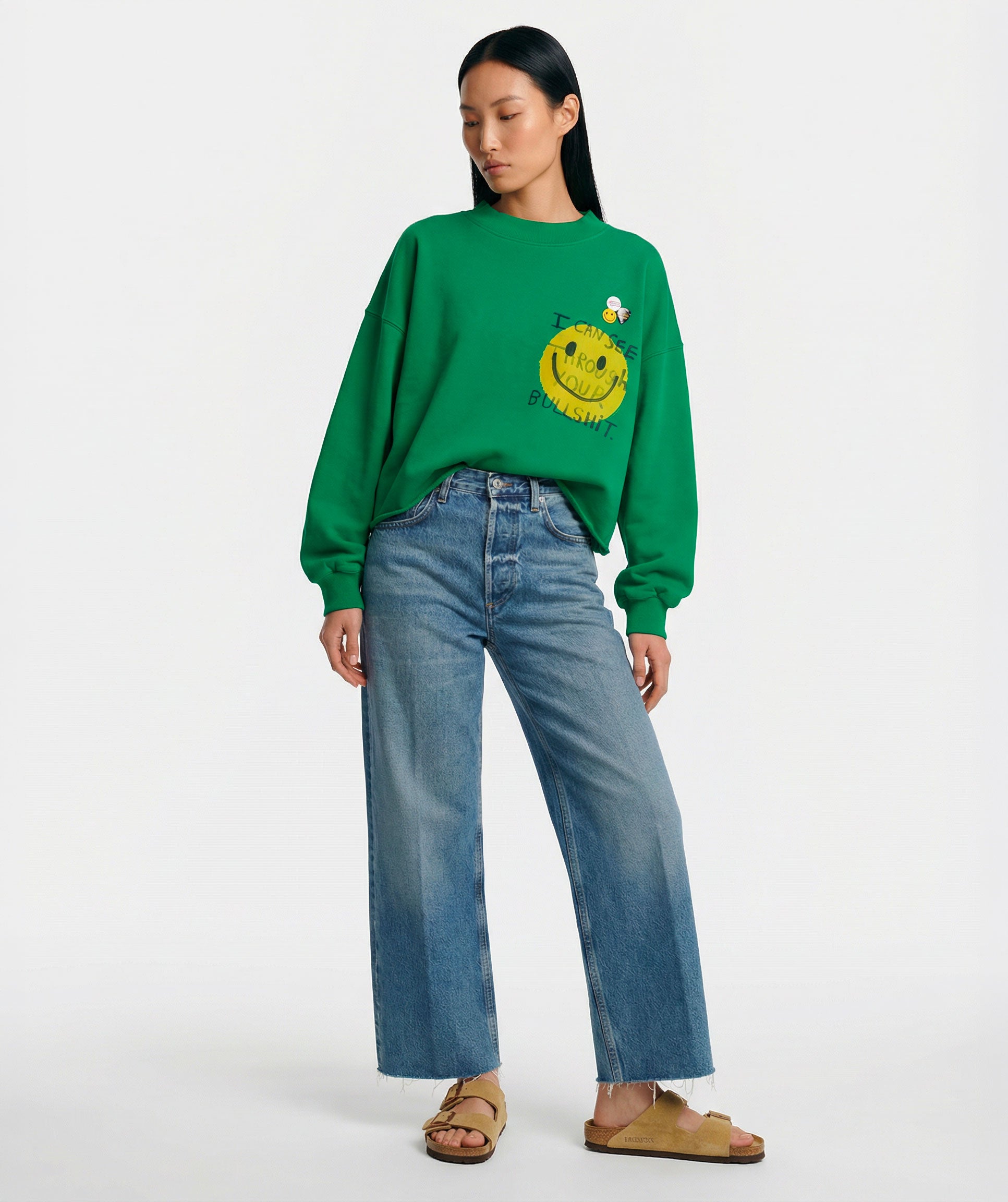 Crop sweatshirt porter apple BULLSHIT"